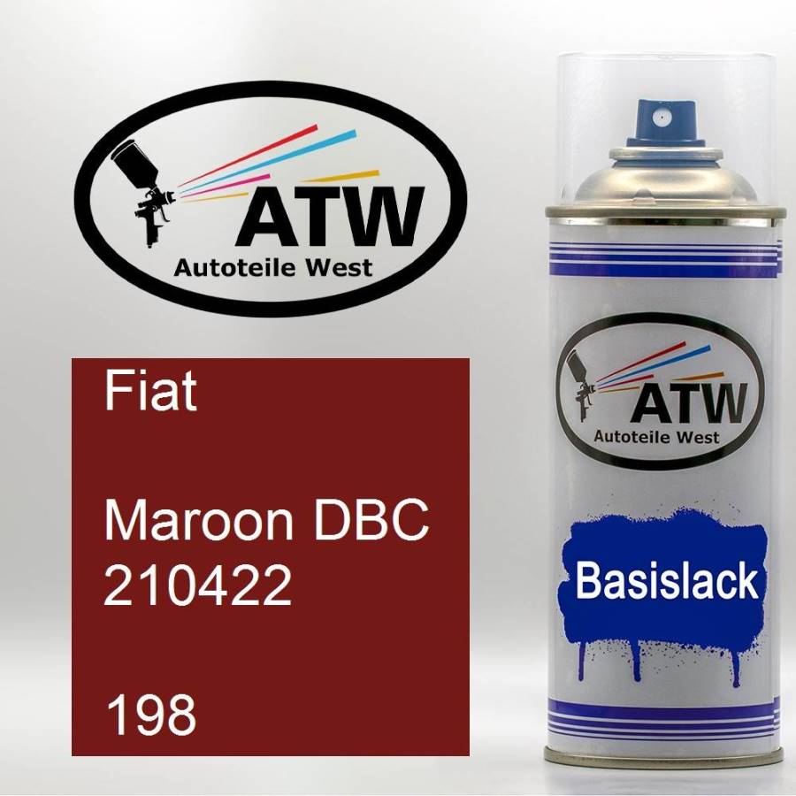 Fiat, Maroon DBC 210422, 198: 400ml Sprühdose, von ATW Autoteile West.